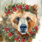 Christmas Bear Art Print