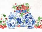 Ginger Jars and Strawberries Art Print