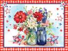 Americana Floral Still Life Art Print