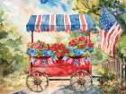Patriotic Flower Cart Art Print