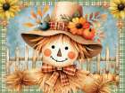 Fall Scarecrow Art Print