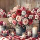 Valentine Tablescape Art Print