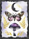 Mystic Butterfly And Mushroom Art Print