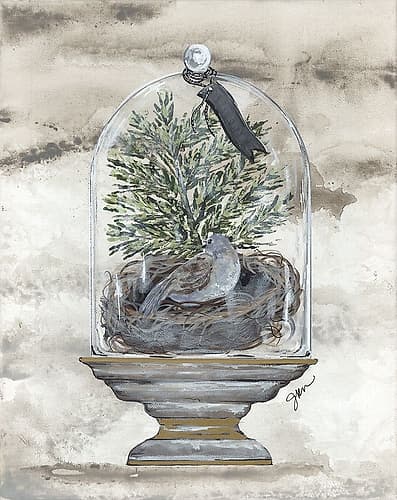 Winter Bird Dome Art Print