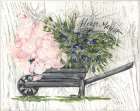 Flower Market Wheelbarrow Art Print
