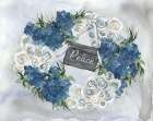 Hydrangea Wreath Blue Art Print