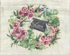 Hydrangea Wreath Green And Pink Art Print