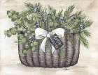 Winter Greens Basket Botanical Print