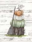 Raking Leaves Art Print
