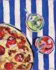 Positano Pizza Party Art Print