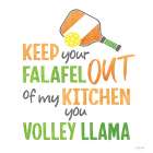 Pickleball Volley Llama Art Print