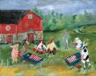 Barnyard Cornhole Tournament Art Print