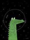 Alligator in Space Art Print