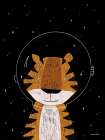 Tiger in Space Art Print