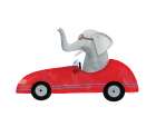 Elephant in a Car Art Print