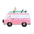 Flamingo Van Life Art Print