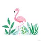 Flamingo Tropical Vibes Art Print