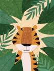 Tiger Peek-a-Boo Art Print
