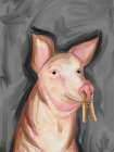 Stinky Pig Art Print