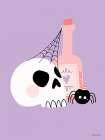 Cutesy Skull and Potion Art Print