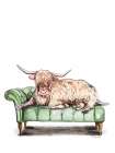 Chaise Lounge Highland Art Print