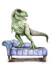 Chaise Lounge T-Rex Art Print