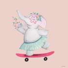Flower Power Elephant Art Print