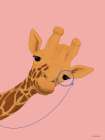 Giraffe and Her Monocle Art Print