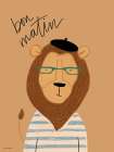 Good Morning Lion Art Print