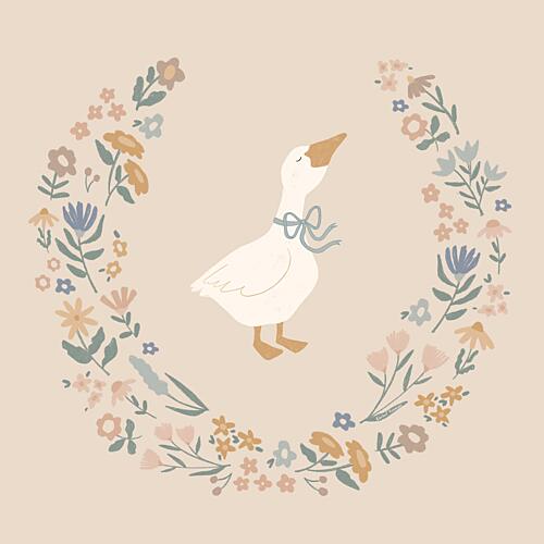 Flower Goose Art Print