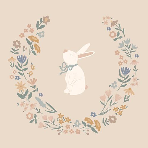 Flower Bunny Art Print