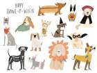 Happy Howl-O-Ween Art Print