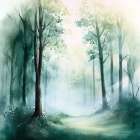 Dreamy Woodland Art Print