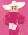 Lady in Pink Art Print