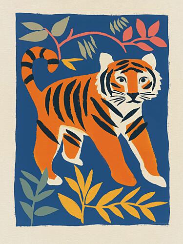 Playful Tiger Art Print