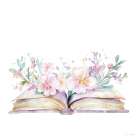 Blooming Pages Art Print