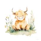 Little Highland Art Print