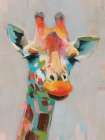 Rainbow Giraffe Art Print