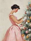 A Ladys Holiday Touch Art Print
