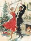 Christmas Waltz Art Deco Print