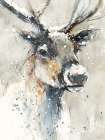 Abstract Winter Deer Art Print