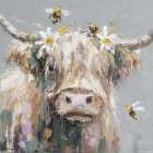 Moo and the Bees Art Print