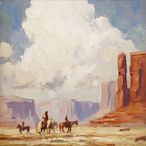 Cowboy Companions Art Print