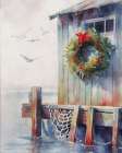 Christmas by the Shore Art Print