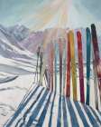 Sunbeams and Skis Art Print