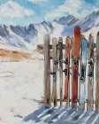 Silent Skis Art Print