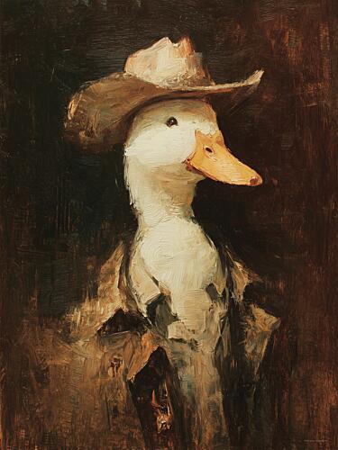 Duck out West Art Print