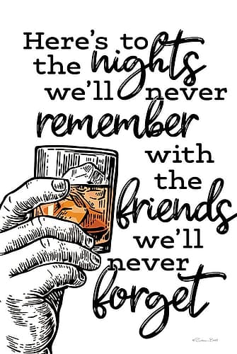 Heres to Nights Art Print by Susan Ball