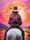 Riding into the Sunset Art Print