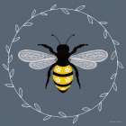 Bee Wreath Art Print